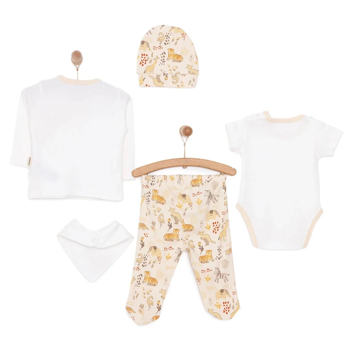 Bebbek Baby Girl 5 Pcs Newborn Starter Set - Ecru