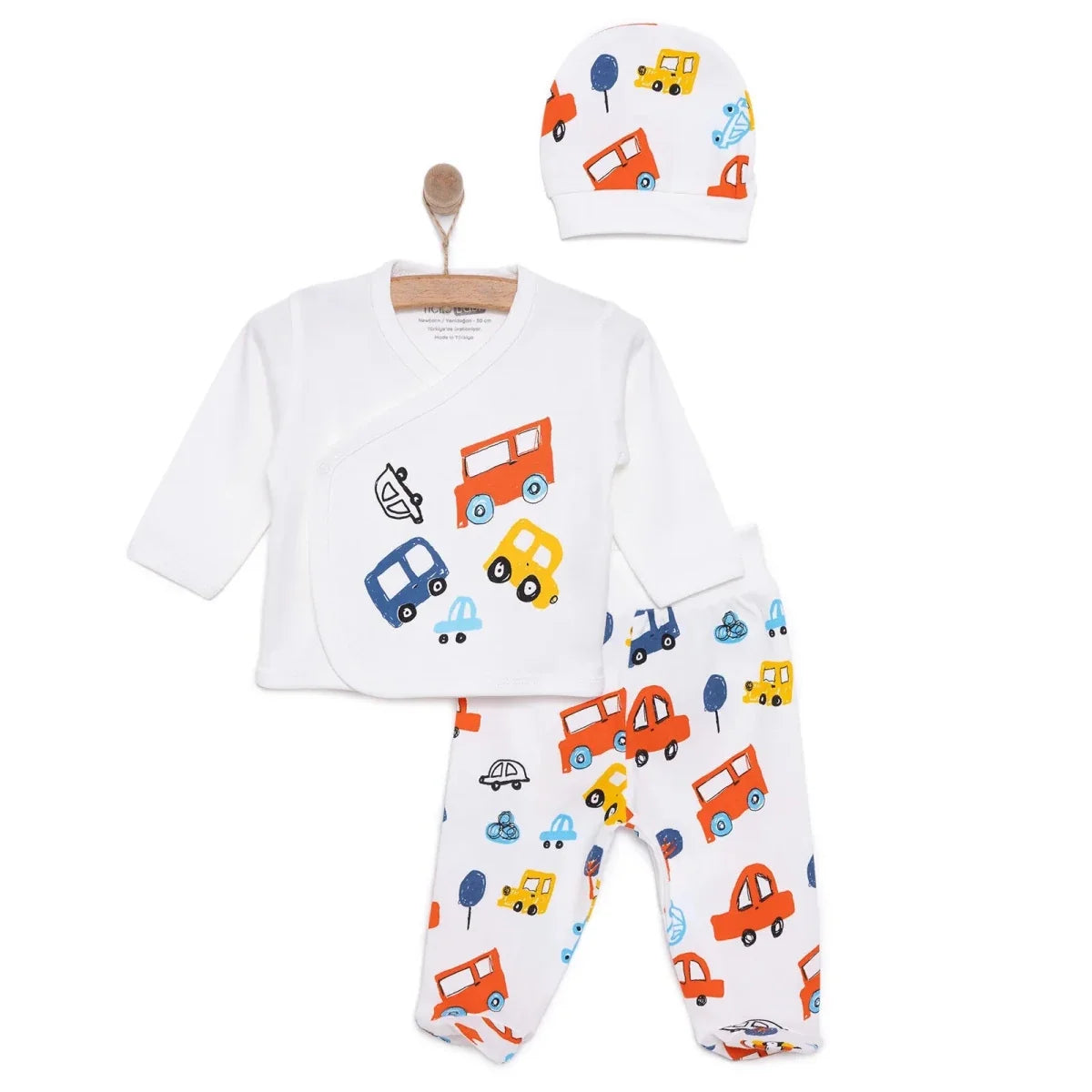 HelloBaby Newborn Baby Boy Set - Ecru