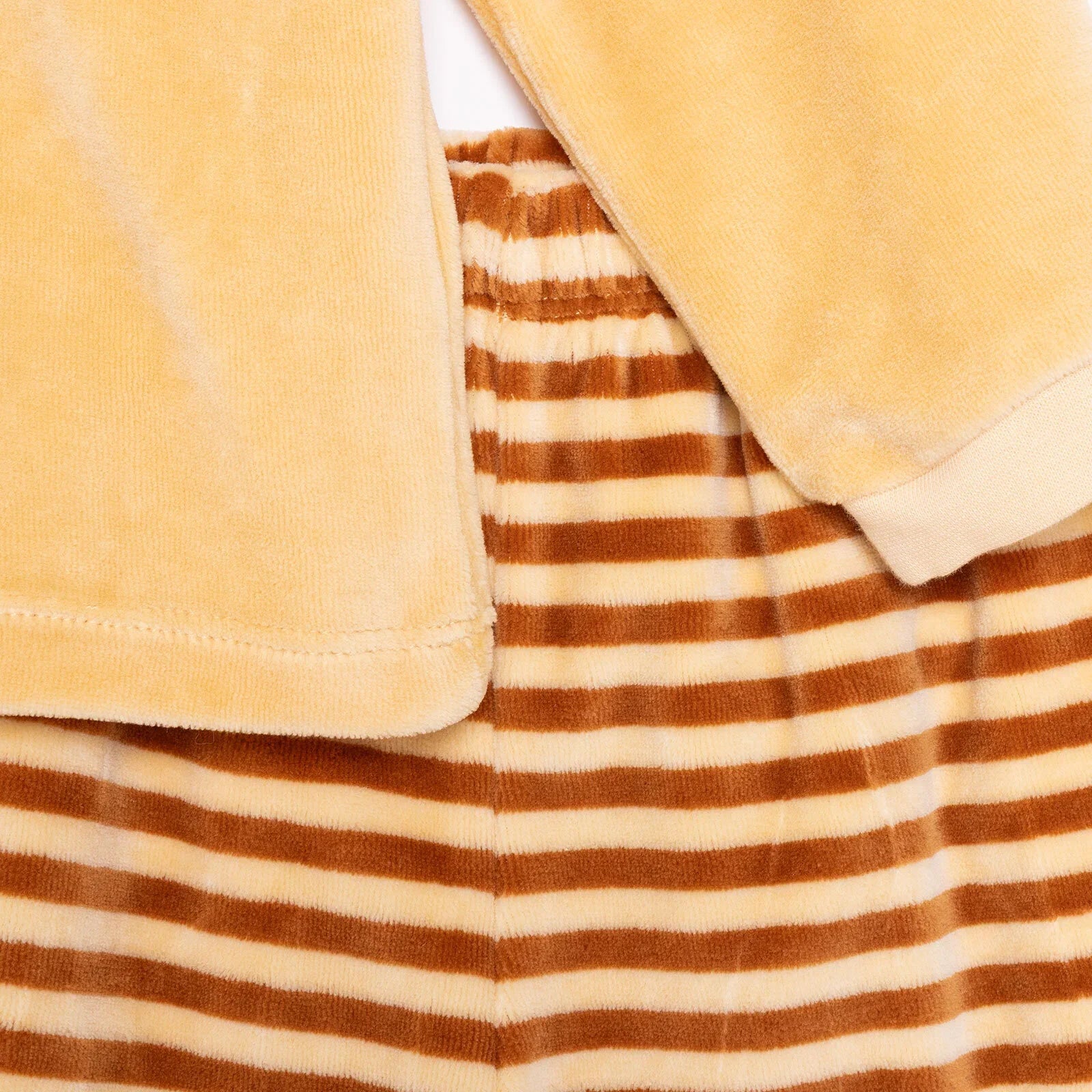HelloBaby Velvet Pyjama Set - Light Brown