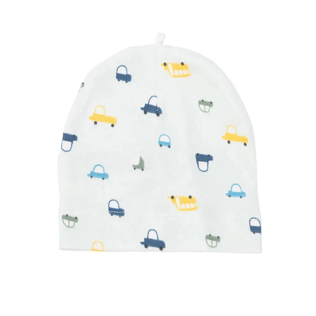 HelloBaby Boys Body-Footed Bottom-Hat Vehicles with Poppers Crew Neck Long Leg Long Sleeve - Light Blue