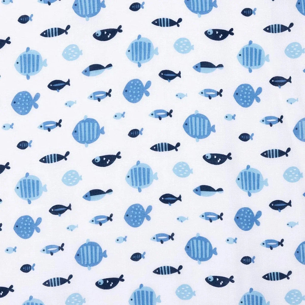 Mollia Unisex 100% Cotton Muslin Blanket 80x100 cm - Blue