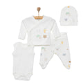 Tiffany 100% Cotton Tiny Baby Set - Ecru