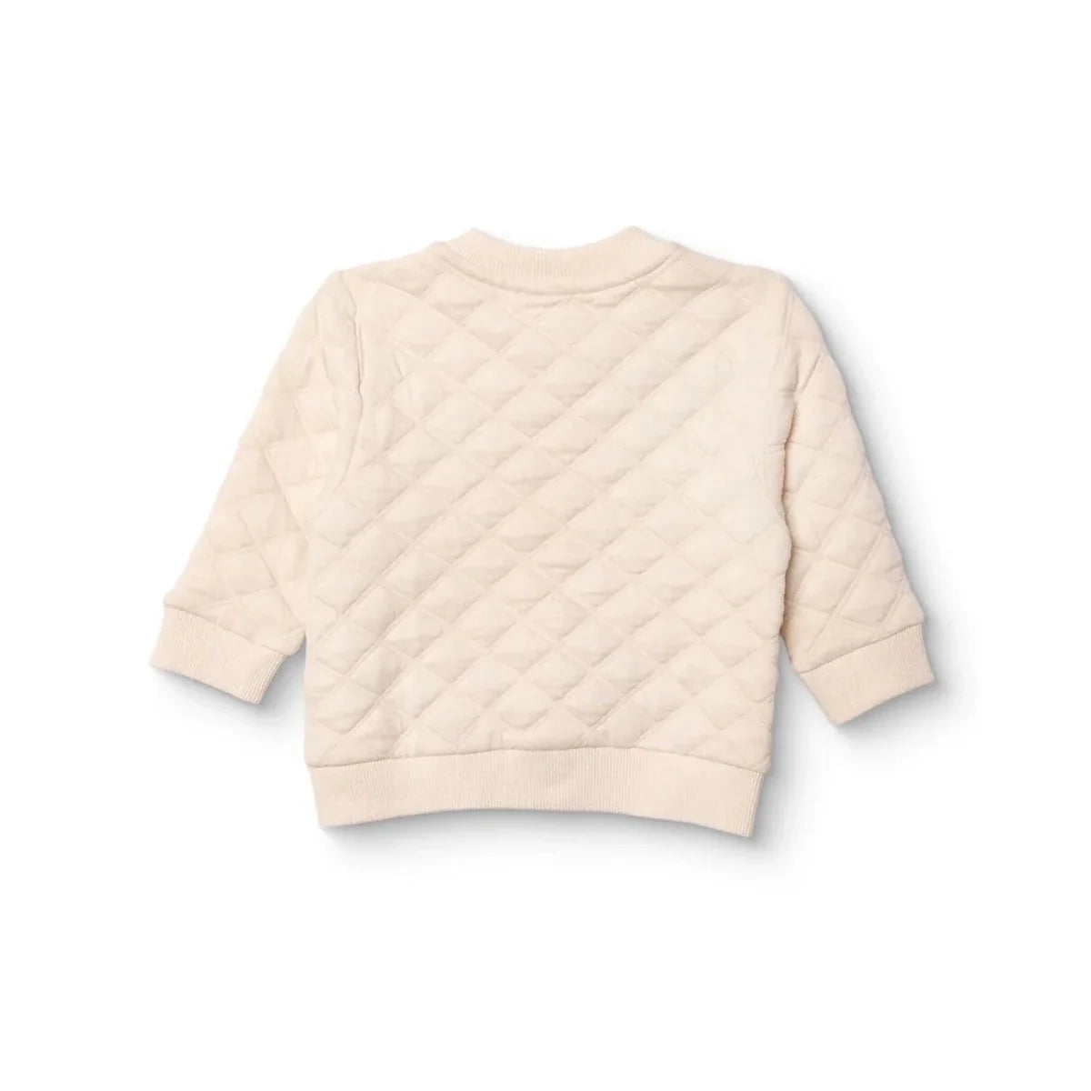 HelloBaby Boys Quilted Cardigan Zip Fastening Little Car Mandarin Collar Long Sleeve - Ecru