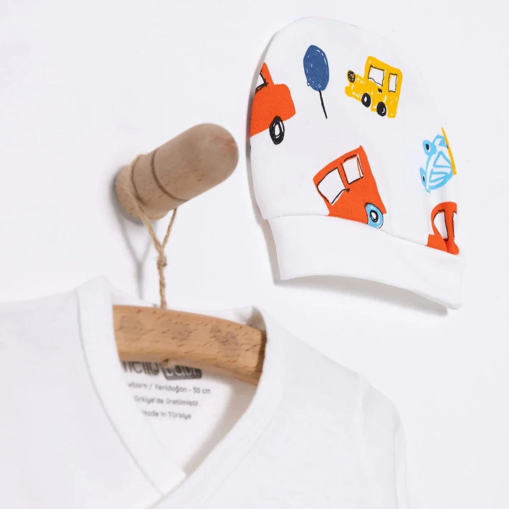 HelloBaby Newborn Baby Boy Set - Ecru