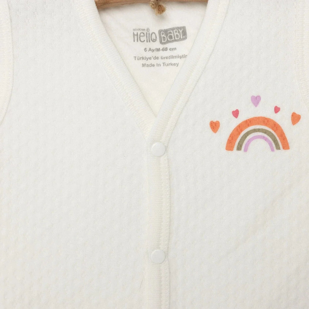 HelloBaby Girl Quilted Vest - Ecru