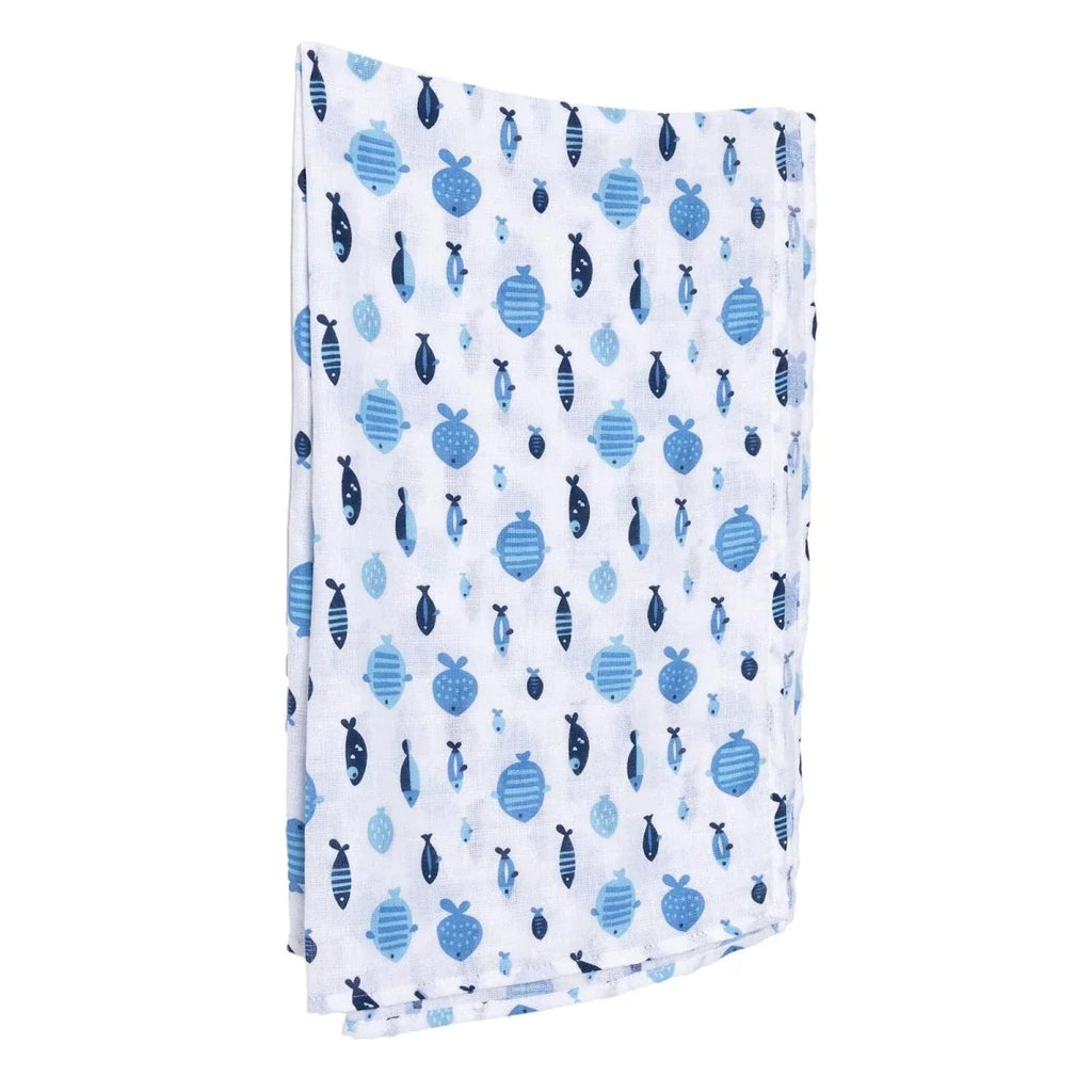 Mollia Unisex 100% Cotton Muslin Blanket 80x100 cm - Blue