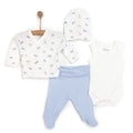 Tiffany 100% Cotton Tiny Baby Set - Ecru