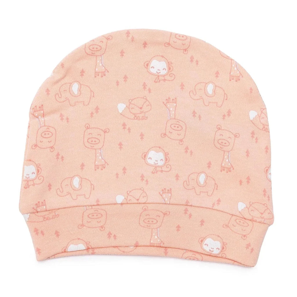 Bebbek Girls Vest Hat & Footed Bottom Set V-Neck - Vermilion