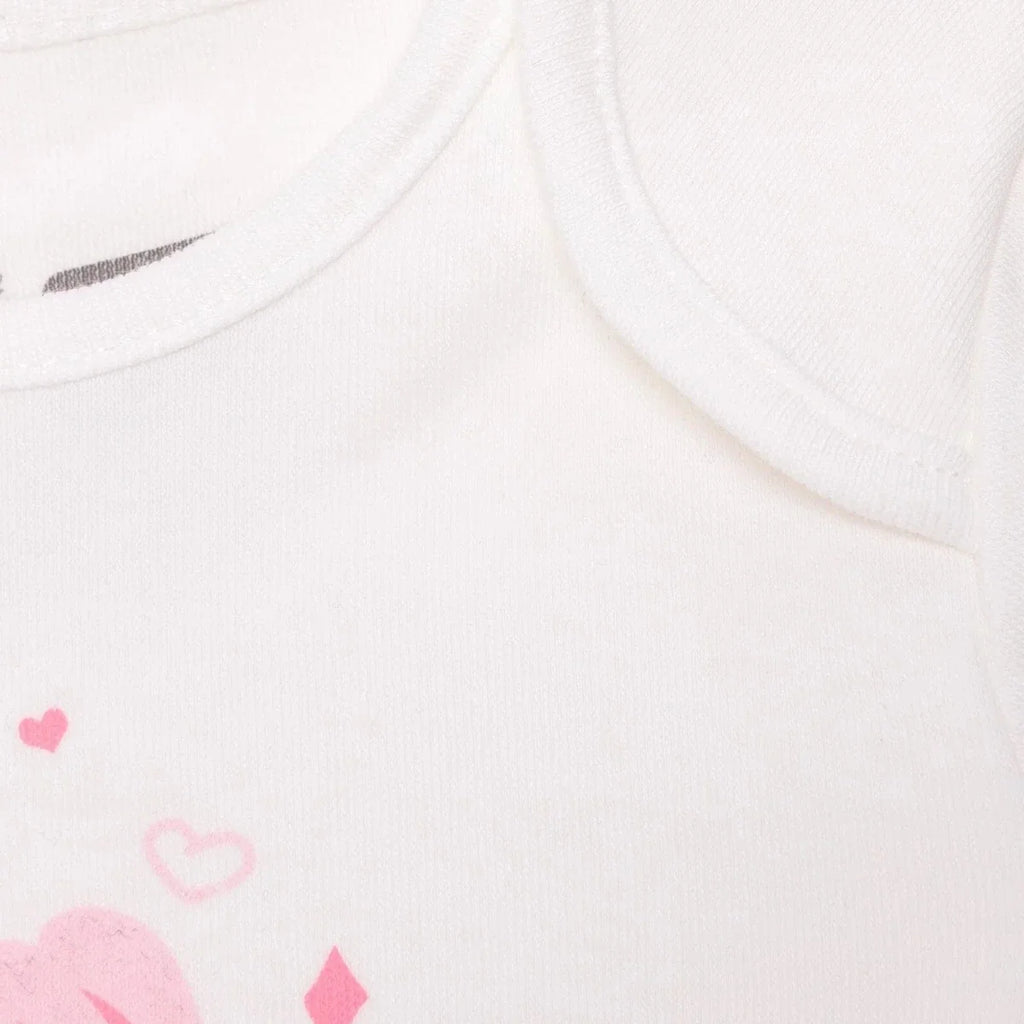 HelloBaby Girls Body-Footed Bottom-Hat Flower - Ecru