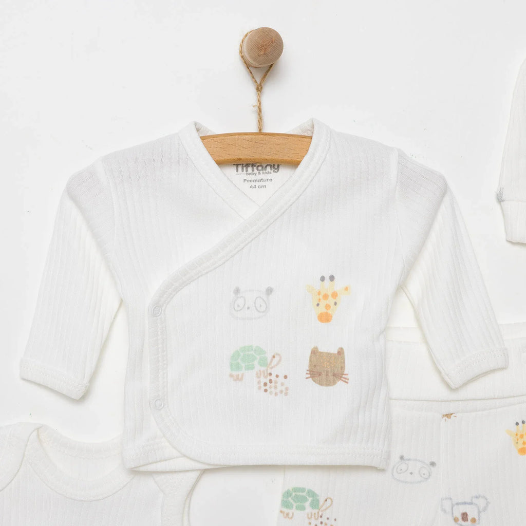 Tiffany 100% Cotton Tiny Baby Set - Ecru