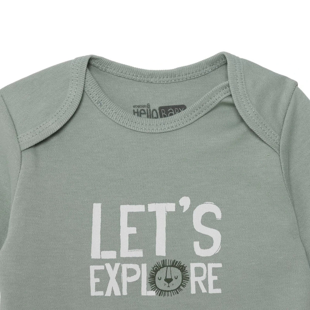 HelloBaby Boys Body-Footed Bottom-Hat Animal - Green