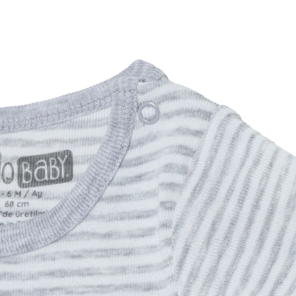 HelloBaby Boys Pack of 2 Short-Sleeve Bodysuits - Grey
