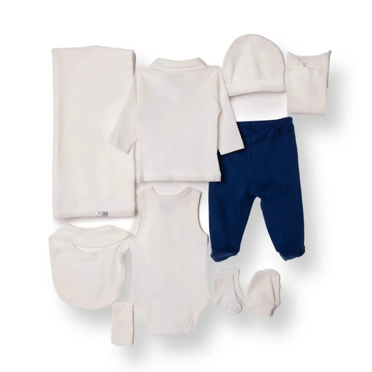 HelloBaby Newborn 10-Piece Newborn Hospital Set - Ecru
