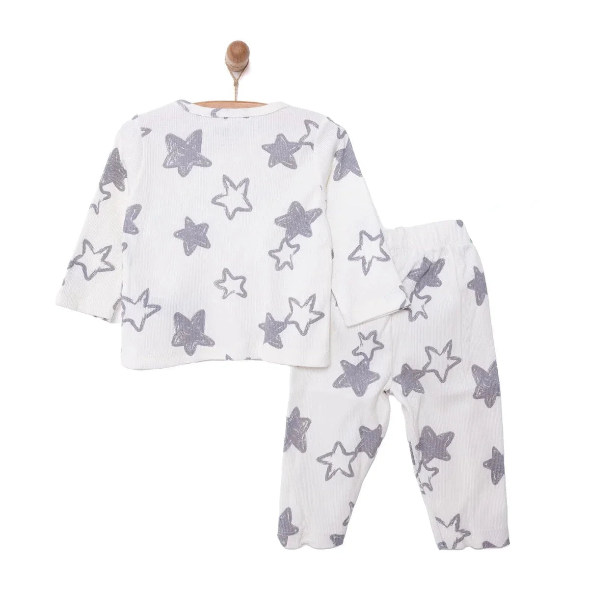 HelloBaby Boy Long Sleeve Pyjamas Set - Ecru