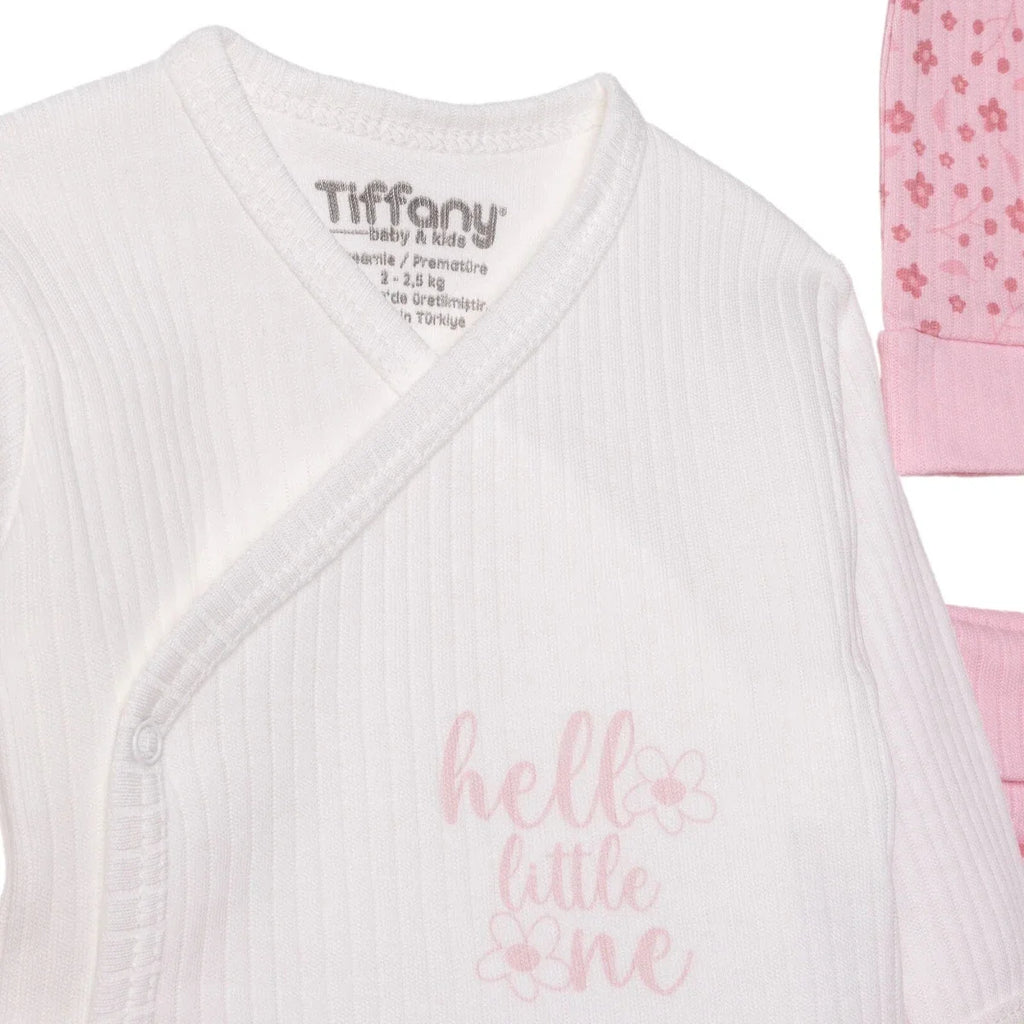 Tiffany 100% Cotton Tiny Baby Set - Ecru