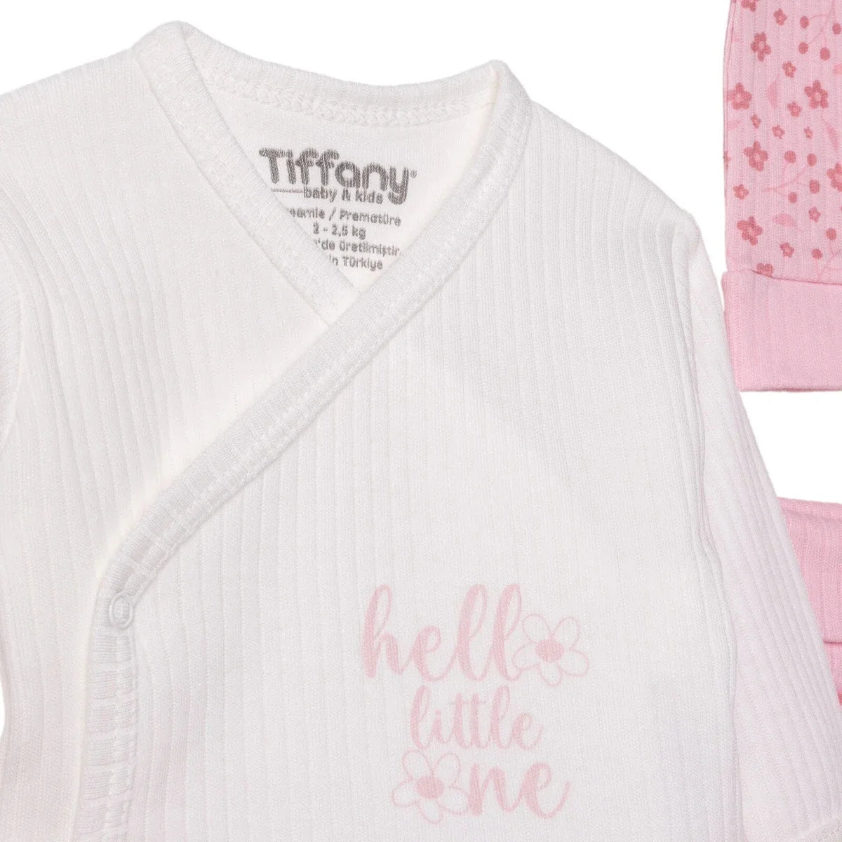 Tiffany 100% Cotton Tiny Baby Set - Ecru