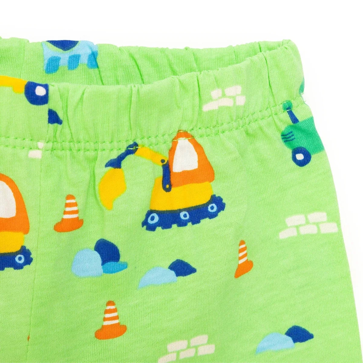 HelloBaby Boys Short Sleeve Pyjamas Set Vehicles Crew Neck Short Leg Short Sleeve - Petrol Green