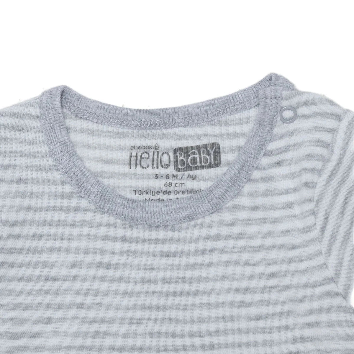 HelloBaby Boys Pack of 2 Short-Sleeve Bodysuits - Grey