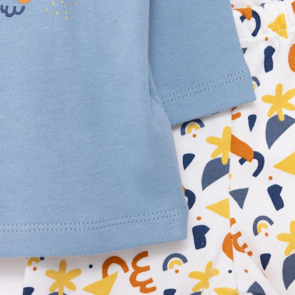 Newborn Baby Boy Onesie-Hat-Booted Bottom 3Pcs - Ecru